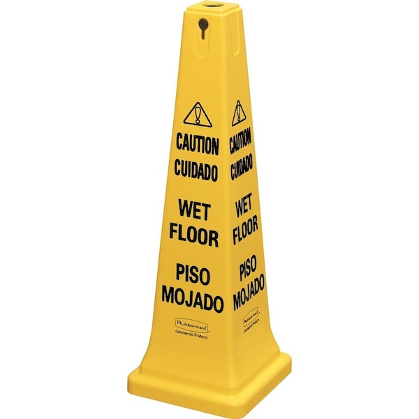 Rubbermaid Commercial 36" Safety Cone, 36" Height, 12.2" Width, Plastic, Cone, Spanish; English RCP627677 - main
